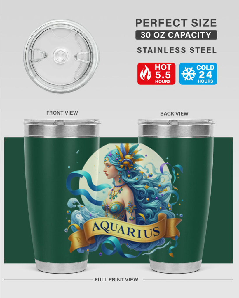 aquarius 84#- zodiac- Tumbler