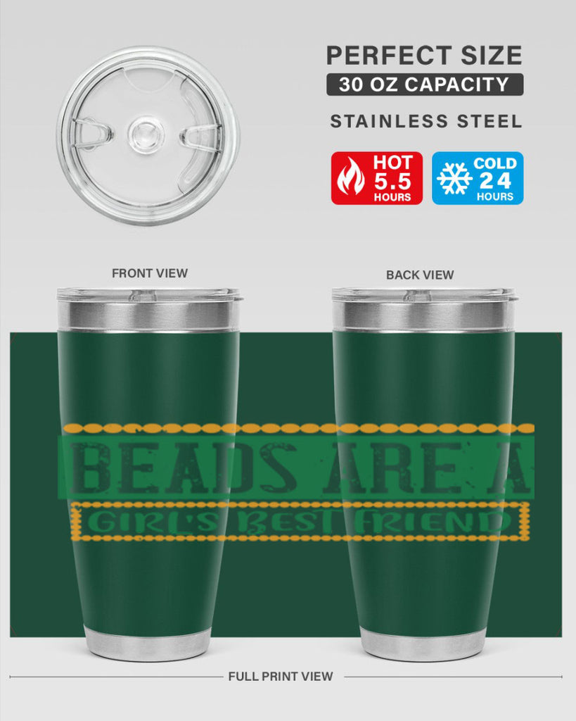 beads are a girls best friend 29#- mardi gras- Tumbler