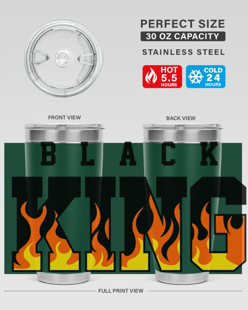 black king flames 232#- black words phrases- Cotton Tank