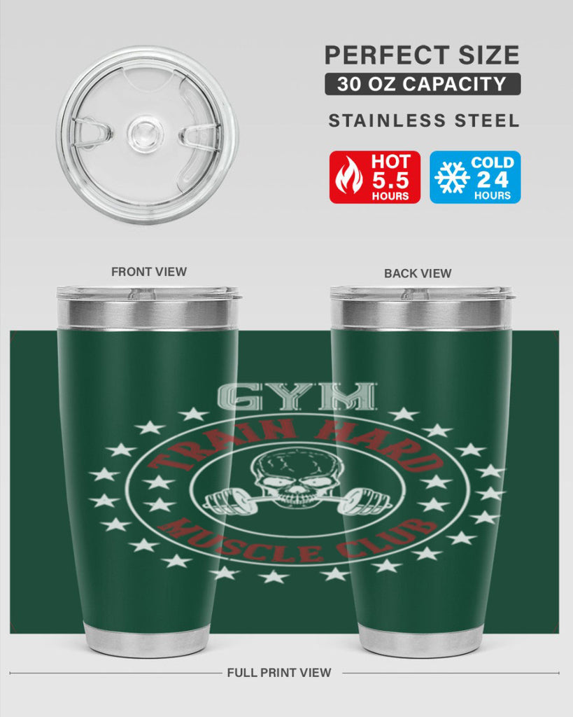 gym train hard mucle club 95#- gym- Tumbler