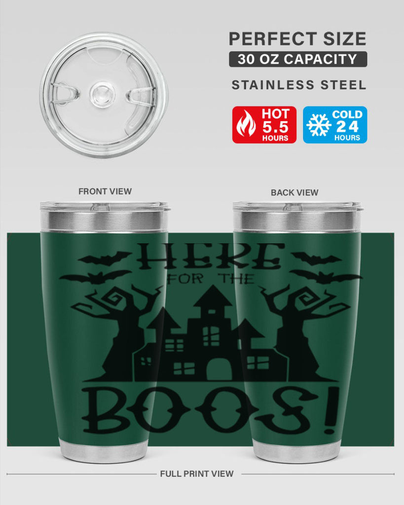 here for the boos 59#- halloween- Tumbler