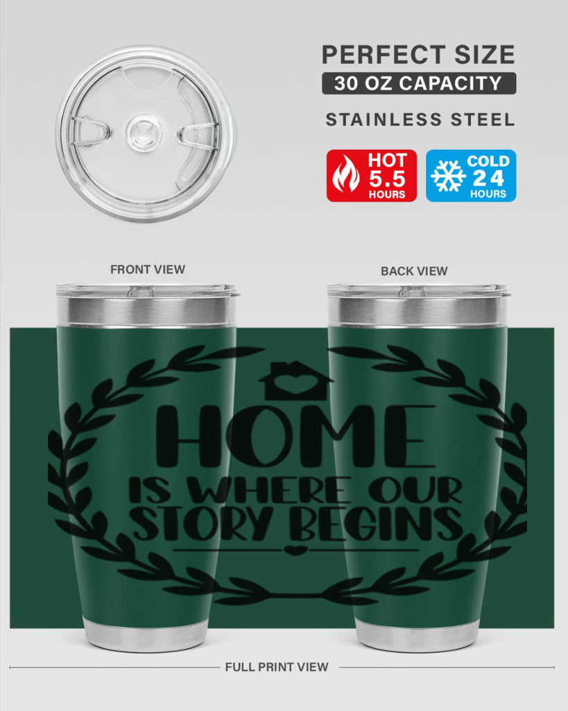 home is where our story begins 13#- home- Tumbler