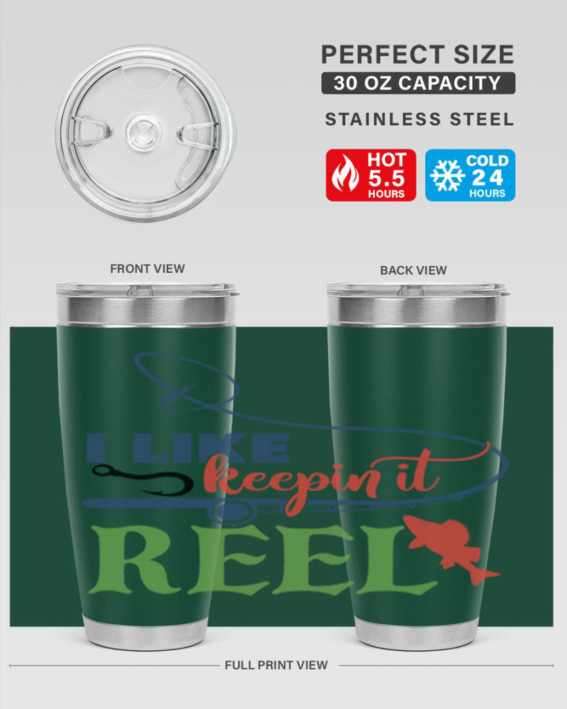 i like keepin it reel 213#- fishing- Tumbler