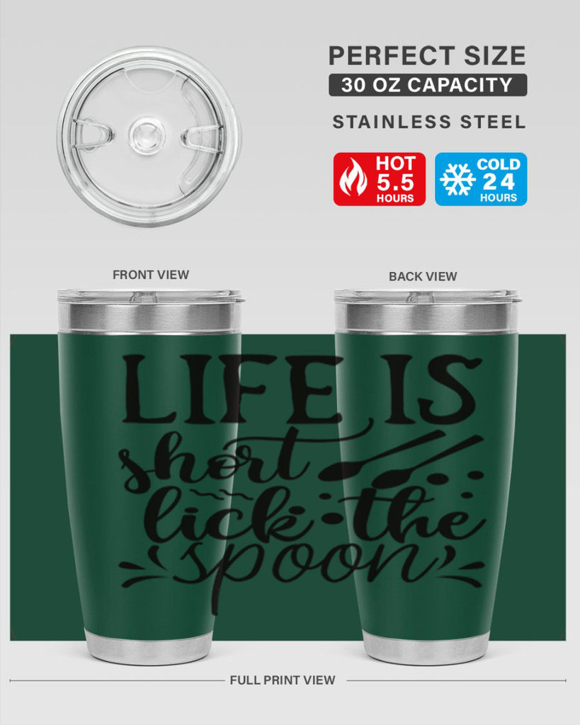 life is short lick the spoon 23#- kitchen- Tumbler