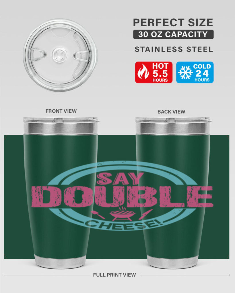 say double cheese 14#- bbq- Tumbler