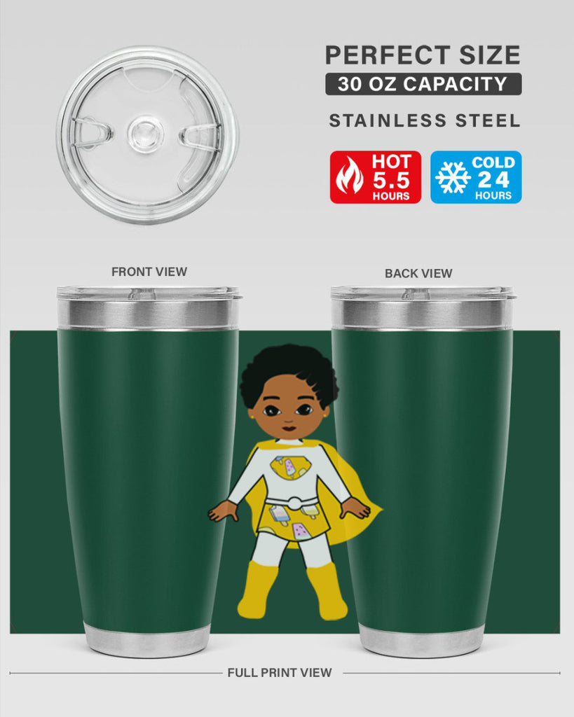 super kid 10#- black men - boys- tumbler