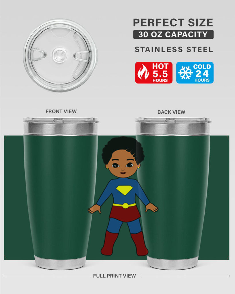 super kid 3#- black men - boys- tumbler
