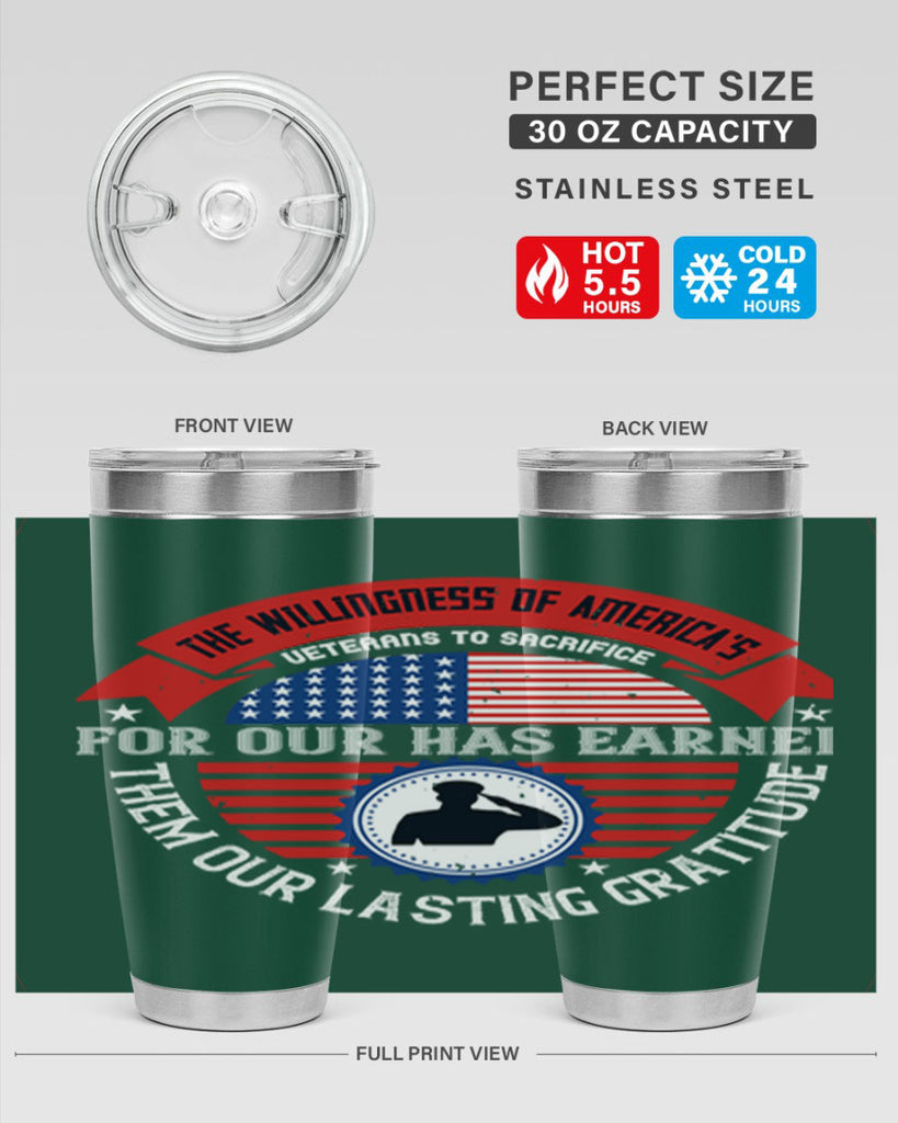 the willingness of americas 88#- Veterns Day- Tumbler