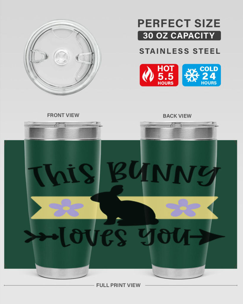 this bunny loves you 10#- easter- Tumbler