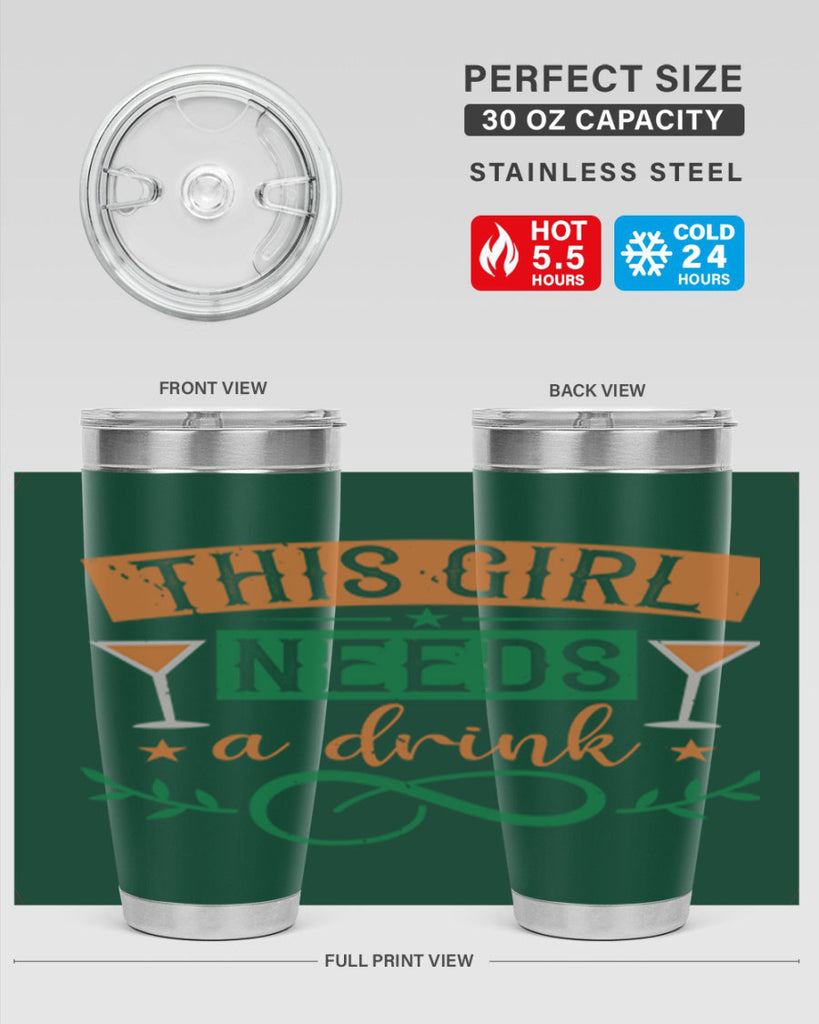 this girl needs a drink 36#- mardi gras- Tumbler