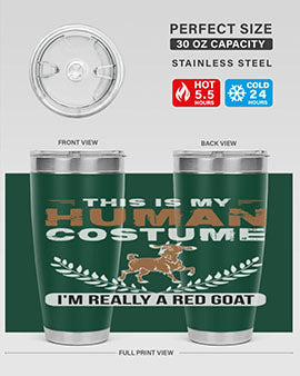 this is my human costume im really a red goat Style 1#- goat- Tumbler