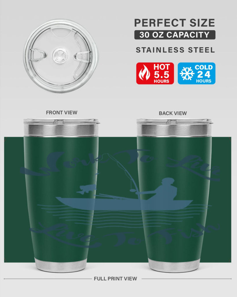 work to live 10#- fishing- Tumbler