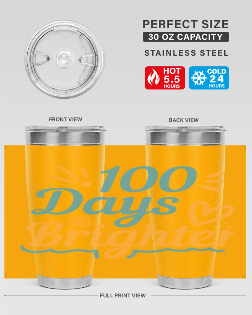 1 days brighter 16#- 100 days of school- Tumbler