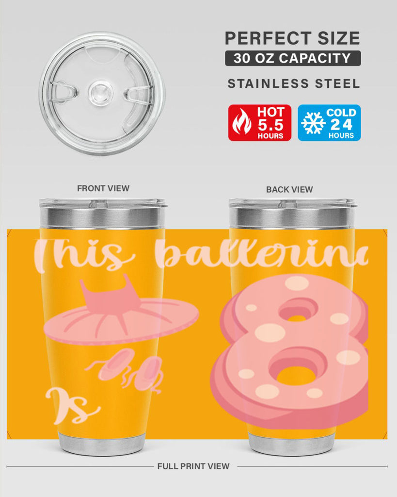 8th Birthday Ballet Dancer Ballerina 2#- ballet- Tumbler