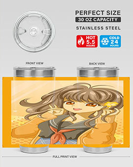 A beautiful and happy girl back to school 90#- anime- Tumbler