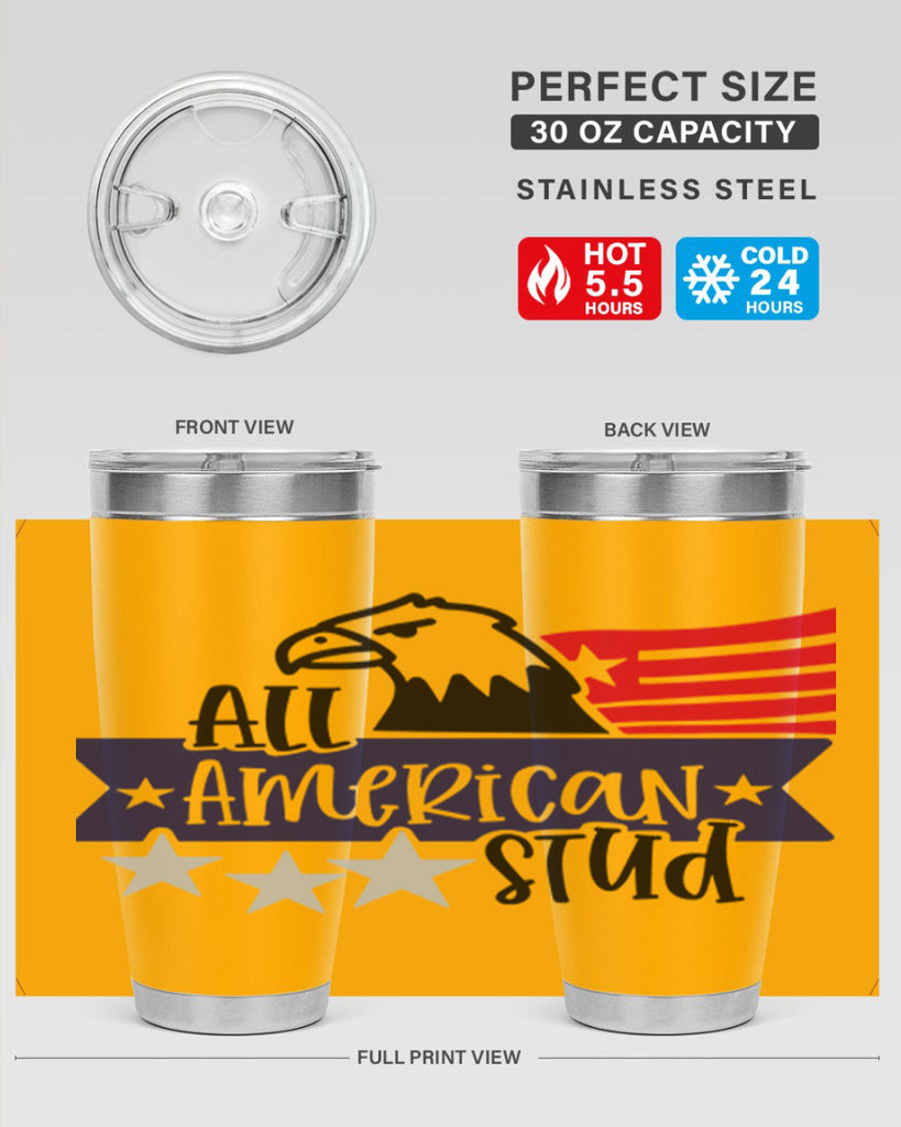 All American Stud Style 142#- Fourt Of July- Tumbler