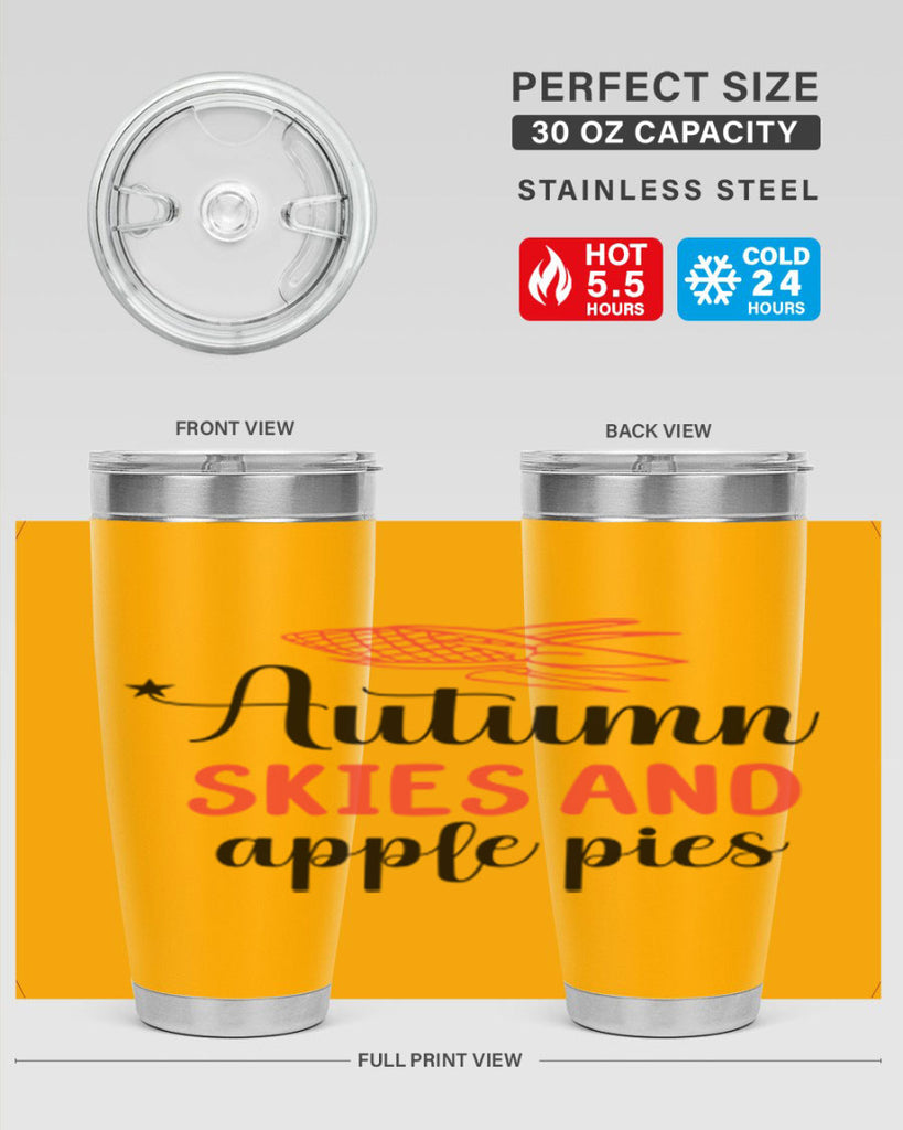 Autumn skies and apple pies 29#- fall- Tumbler