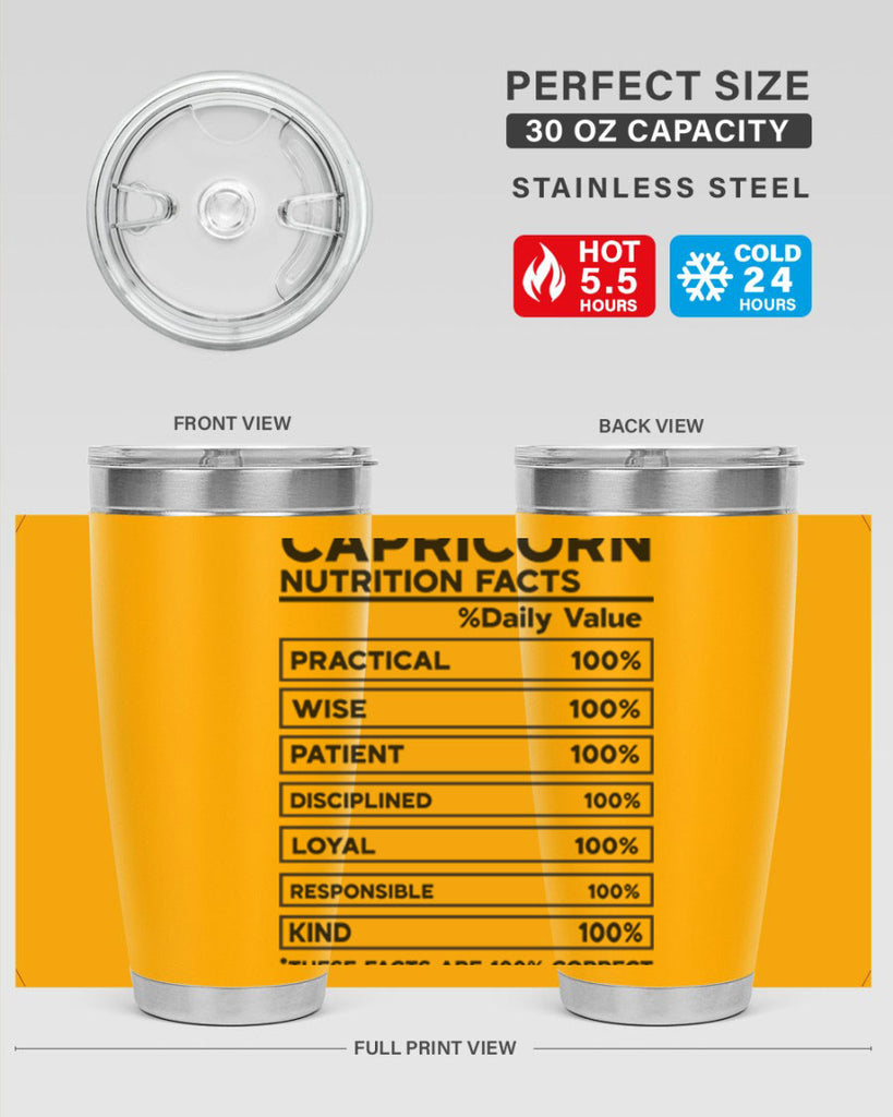 Capricorn Nutrition Facts 185#- zodiac- Tumbler