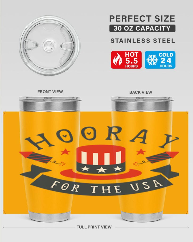 Hooray for the usa Style 42#- Fourt Of July- Tumbler