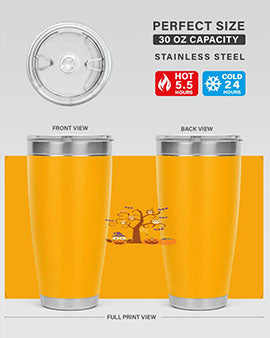 Owl With Pumpkin Halloween Tree A TurtleRabbit 16#- owl- Tumblers