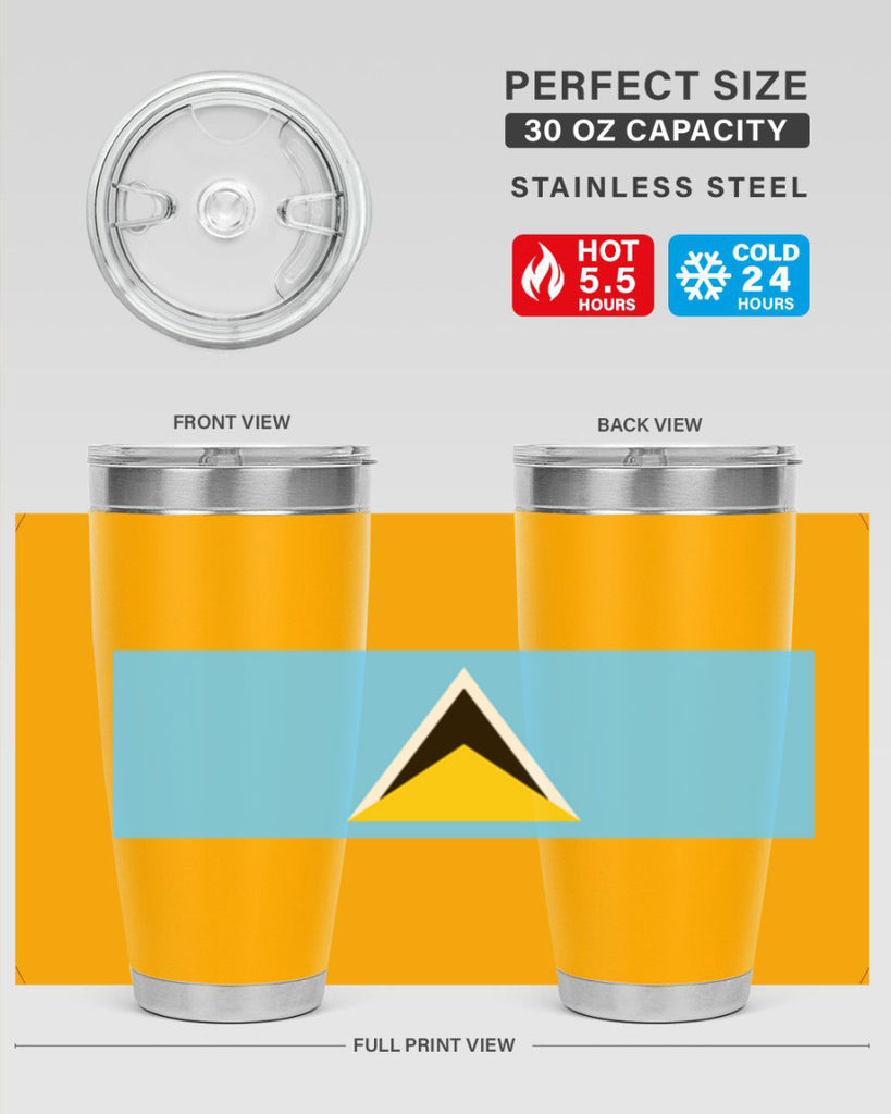 Saint Lucia 51#- world flags- Tumbler