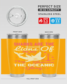 Sharks are the lions of the seaThey glamorize the oceanic glory Style 28#- shark  fish- Tumbler