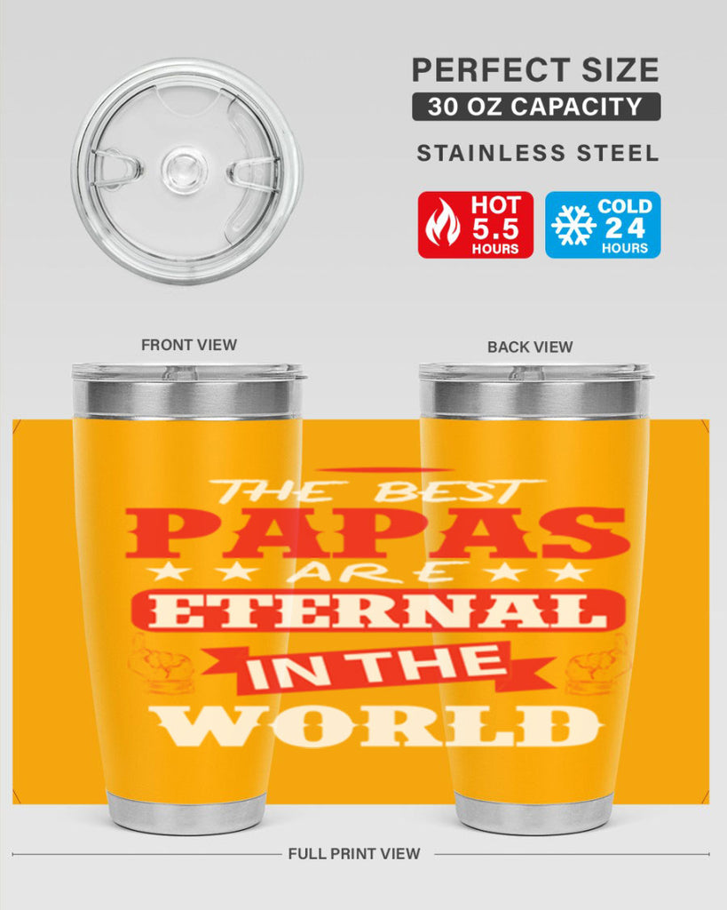 THE BEST PAPAS 108#- grandpa - papa- Tumbler