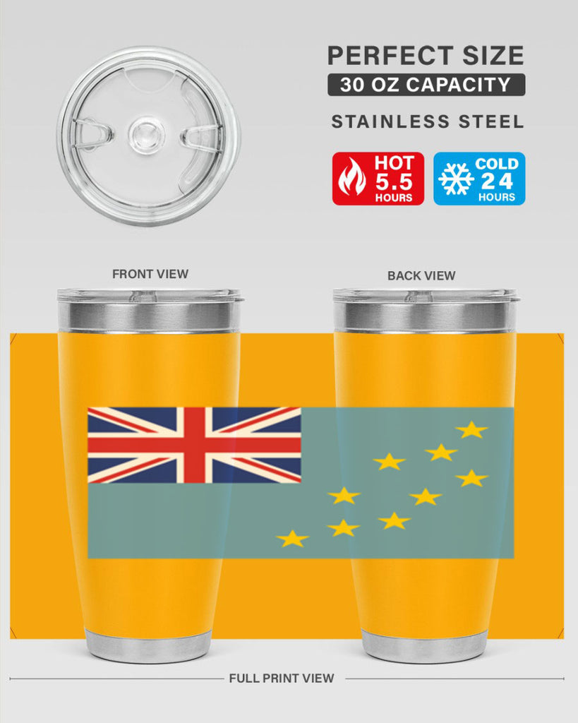 Tuvalu 15#- world flags- Tumbler