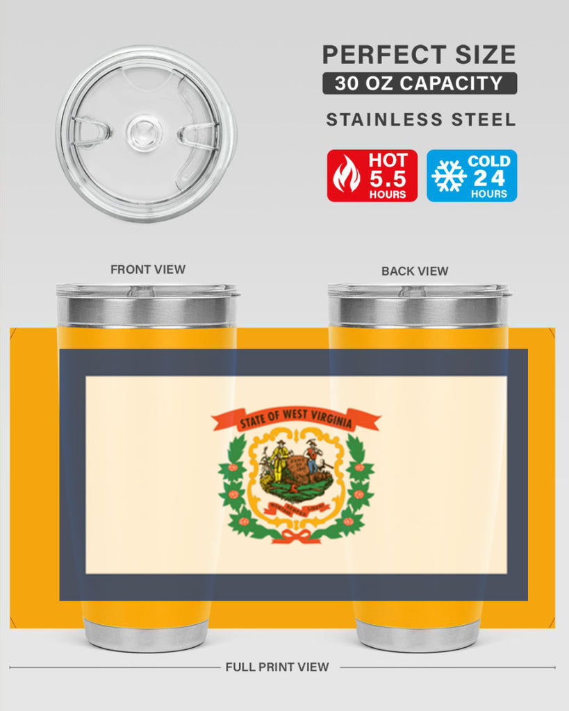 West Virginia 3#- stateflags- Tumbler
