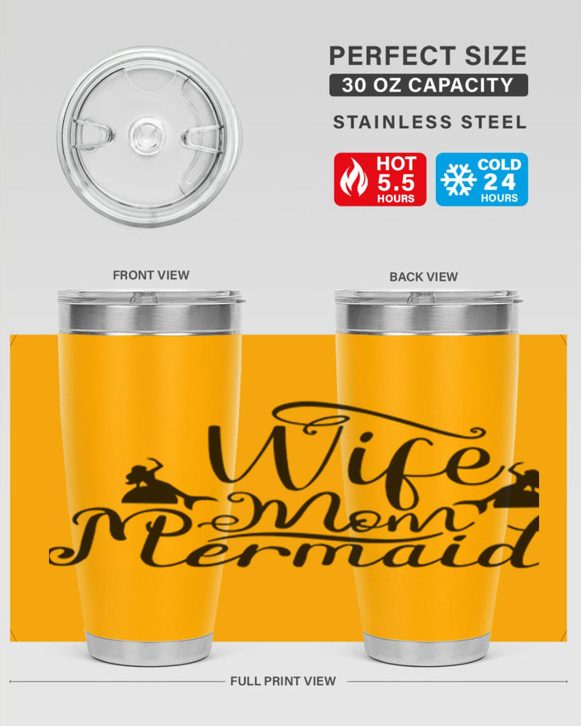 Wife Mom Mermaid 671#- mermaid- Tumbler