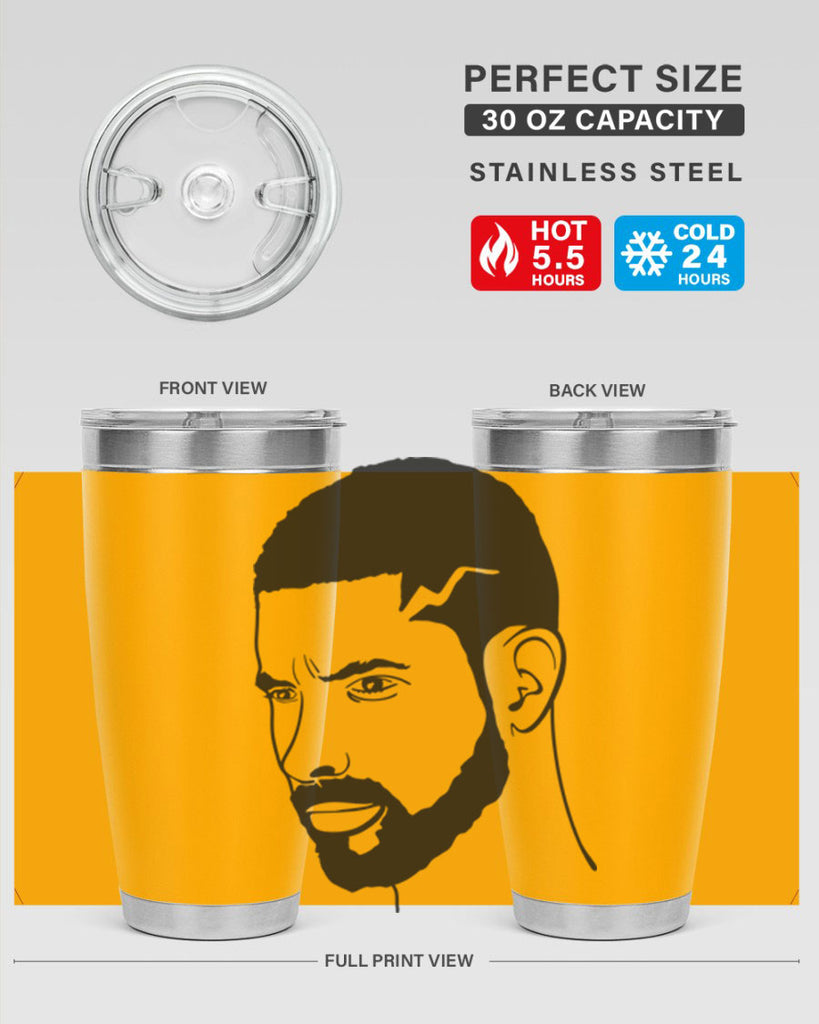 beardman 56#- black men - boys- tumbler