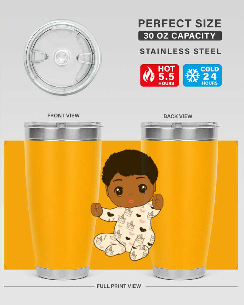 black baby boy 8#- black men - boys- tumbler