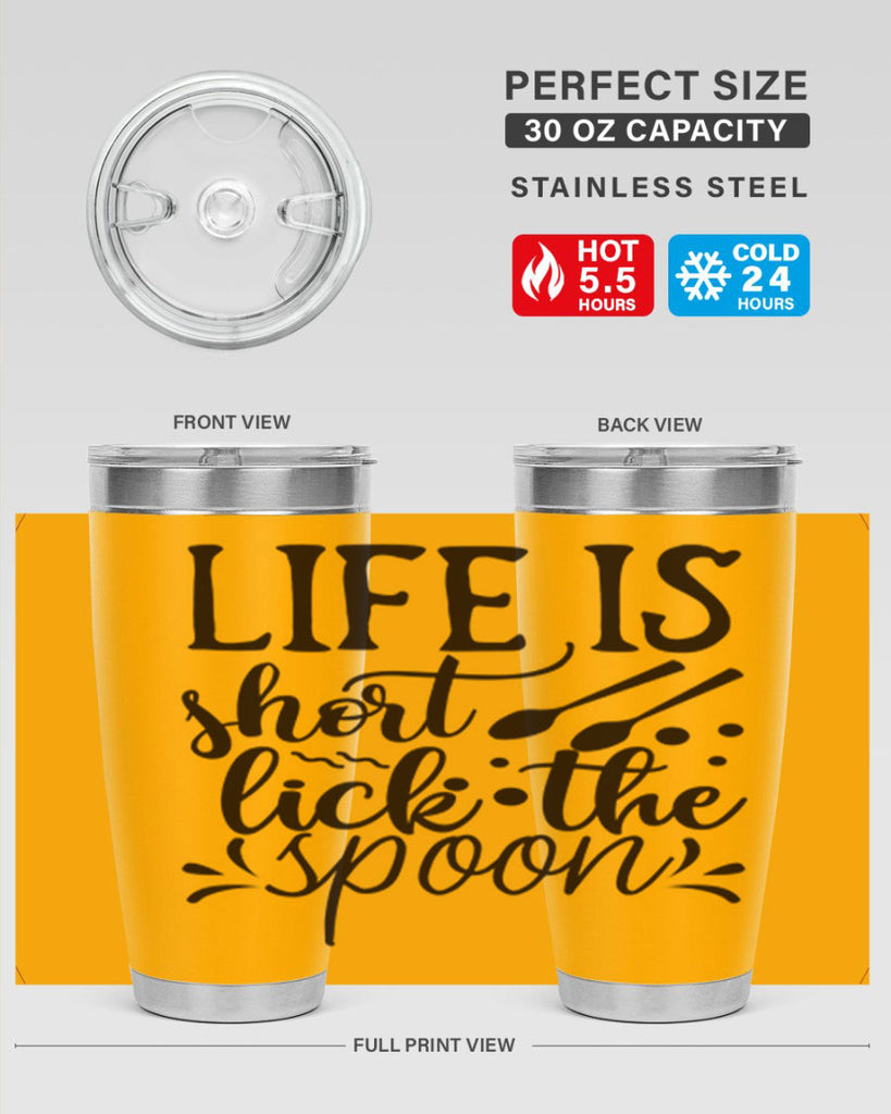 life is short lick the spoon 23#- kitchen- Tumbler