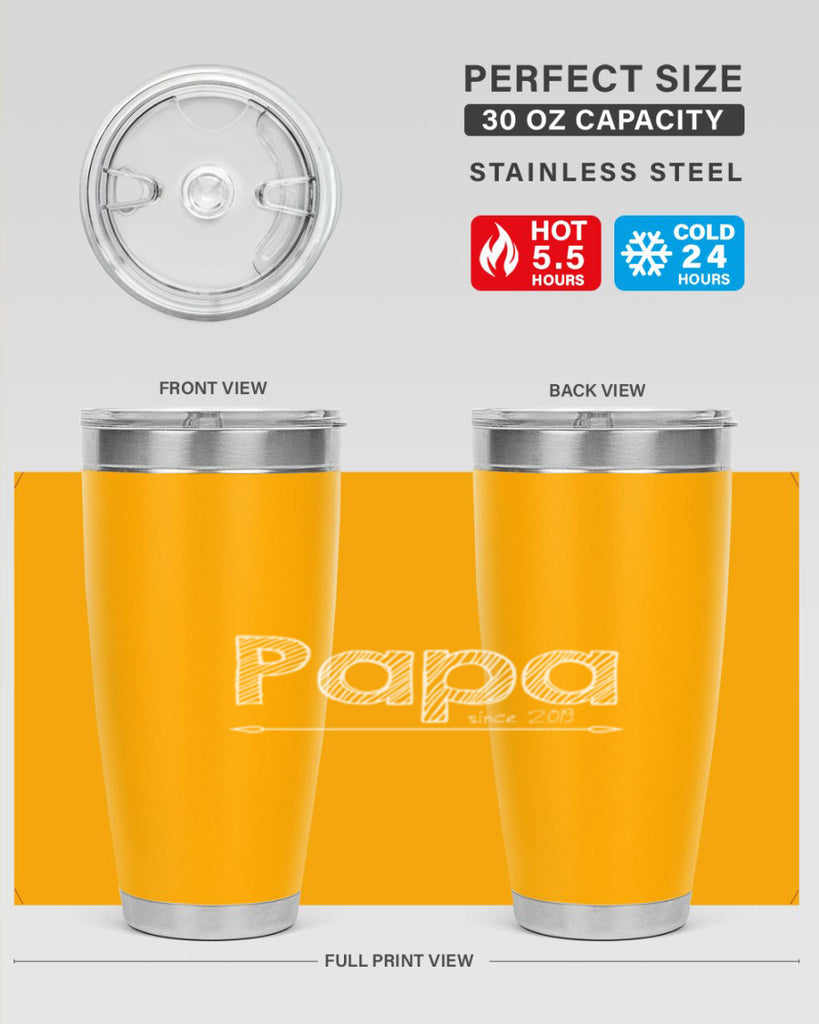 papa since K 130#- grandpa - papa- Tumbler