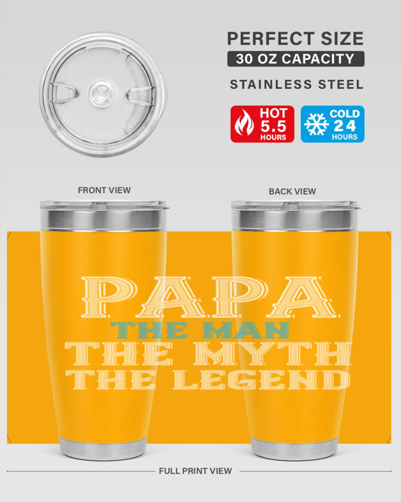 papa the man the myth the legend 15#- grandpa - papa- Tumbler