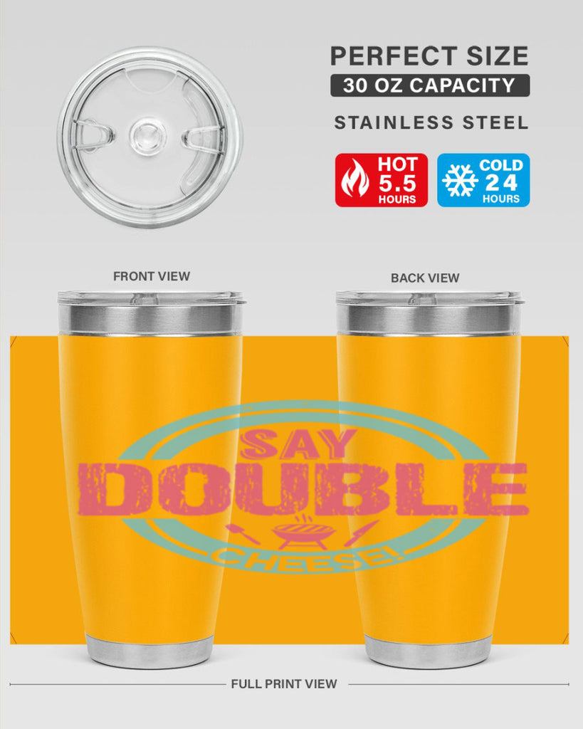 say double cheese 14#- bbq- Tumbler