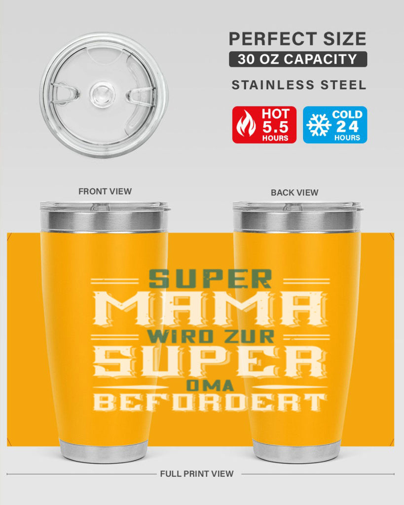 super mama wird zur 9#- grandpa - papa- Tumbler