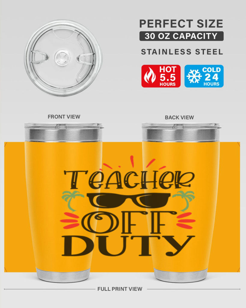 teacher off duty Style 142#- teacher- tumbler