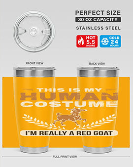 this is my human costume im really a red goat Style 1#- goat- Tumbler