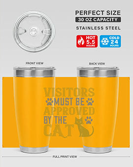 visitors must beapprovedby the cat Style 122#- cat- Tumbler
