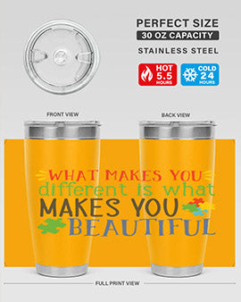what makes you different is what makes you beautiful Style 3#- autism- Tumbler