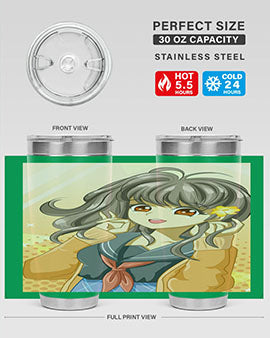 A beautiful and happy girl back to school 90#- anime- Tumbler