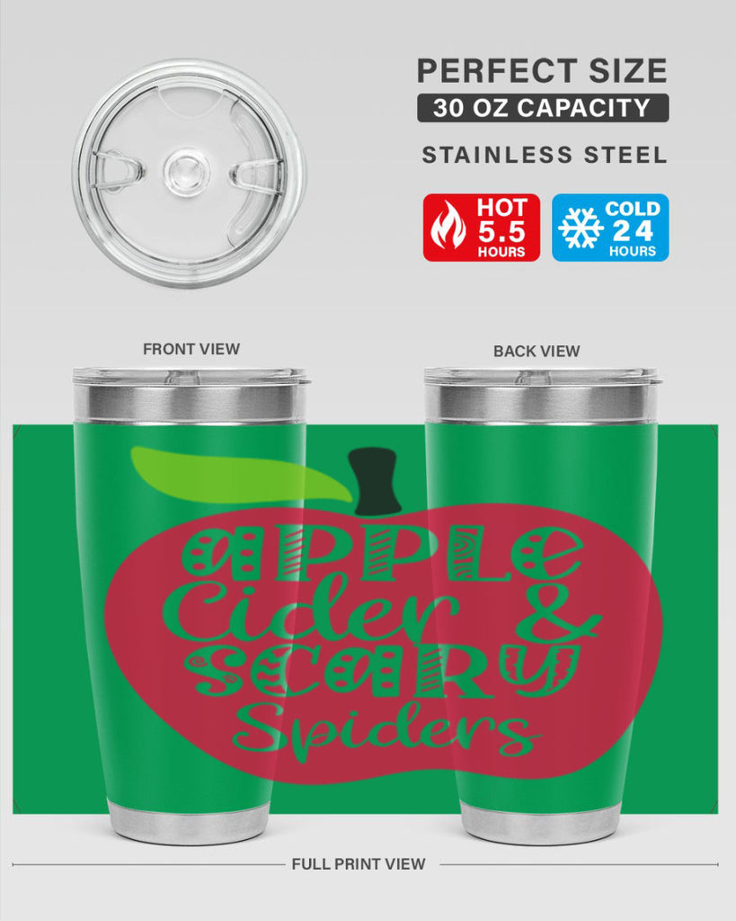 Apple Cider Scary Spiders 10#- fall- Tumbler