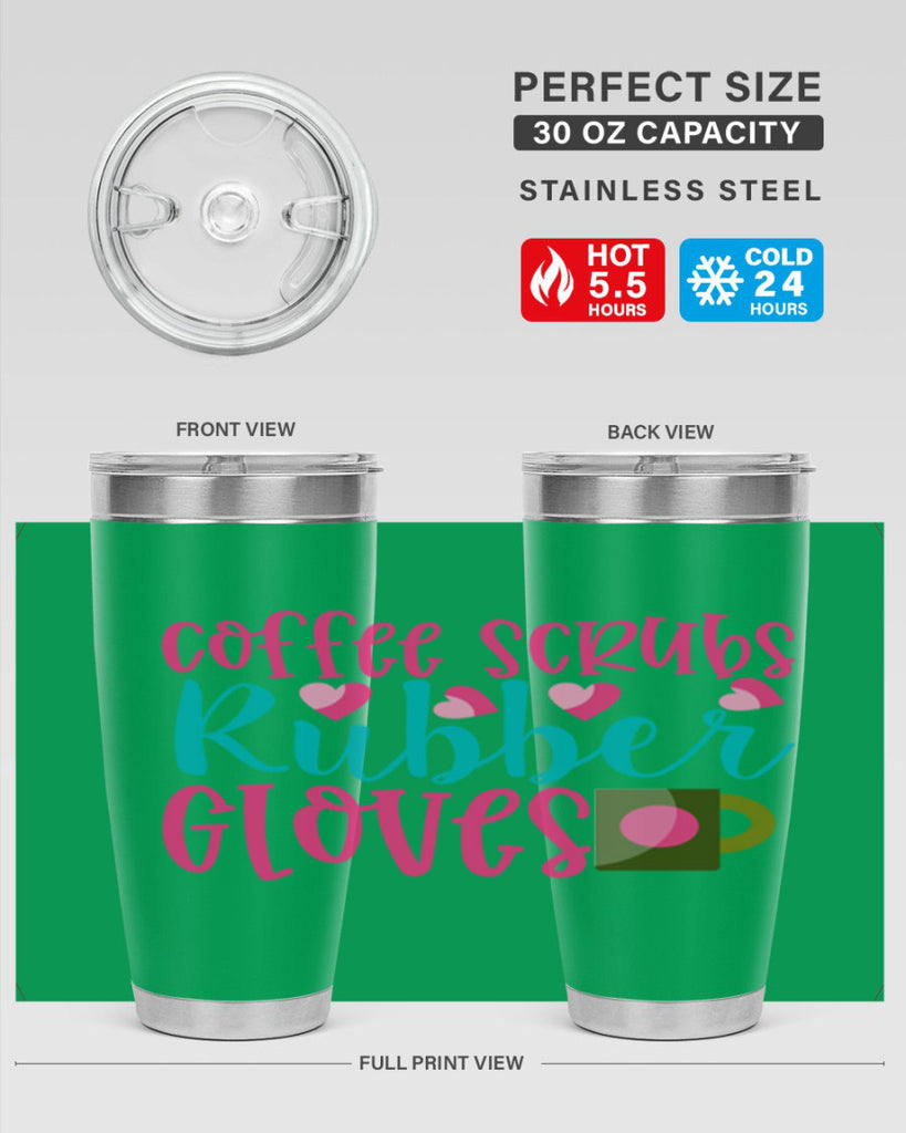 Coffee Scrubs Rubber Gloves Style Style 208#- nurse- tumbler