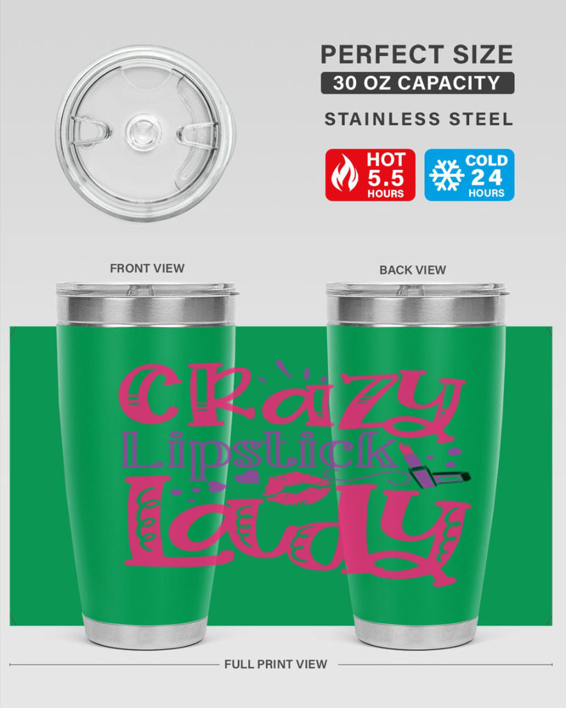 Crazy Lipstick Lady Style 241#- make up- Tumbler