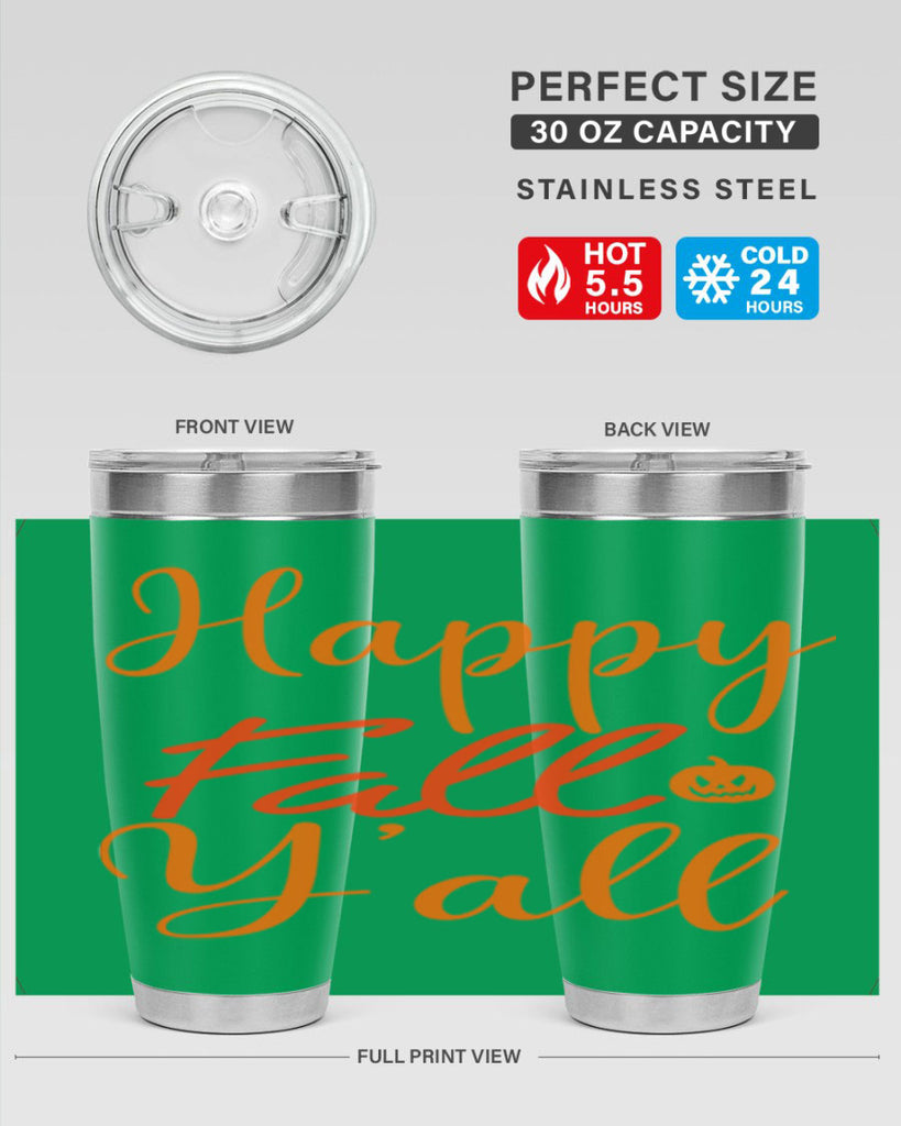 Happy Fall Yall Design 233#- fall- Tumbler