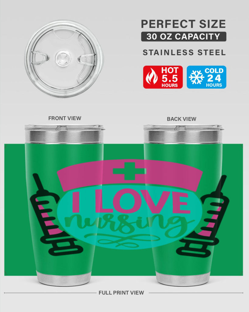 I Love Nursing Style Style 172#- nurse- tumbler