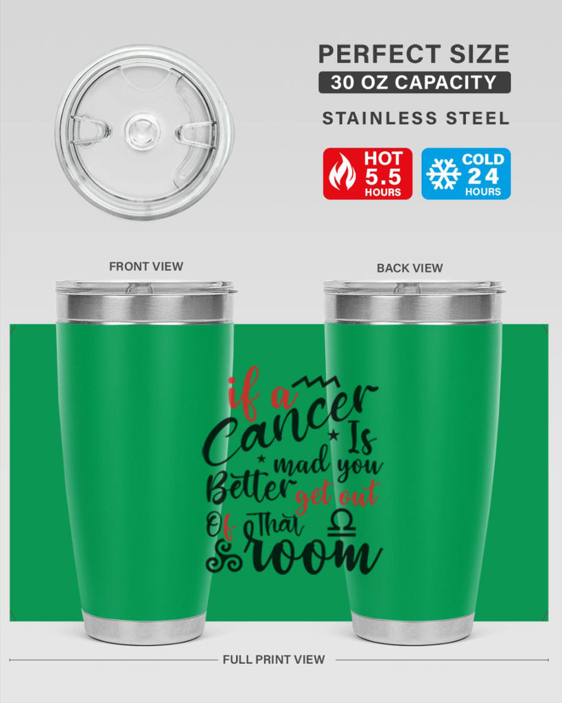 If A Cancer Is Mad You Better Get Out Of That Room 250#- zodiac- Tumbler