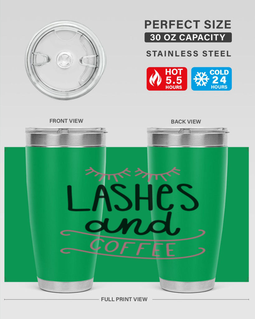 Lashes and Coffee Style 68#- make up- Tumbler
