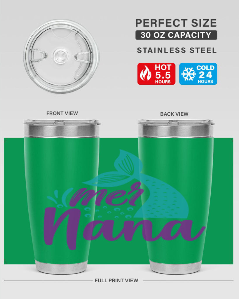 Mer Nana 343#- mermaid- Tumbler